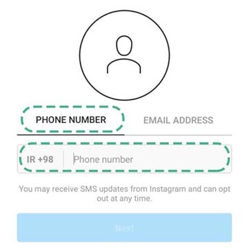 نصب اینستاگرام بدون ایمیل