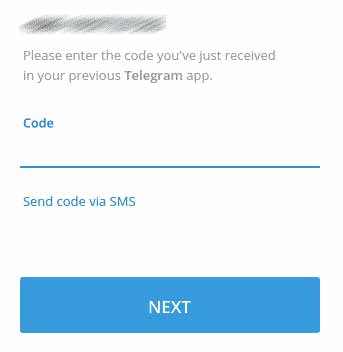 دریافت کد تلگرام با اس ام اس