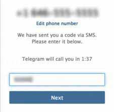 دریافت کد تایید تلگرام با اس ام اس