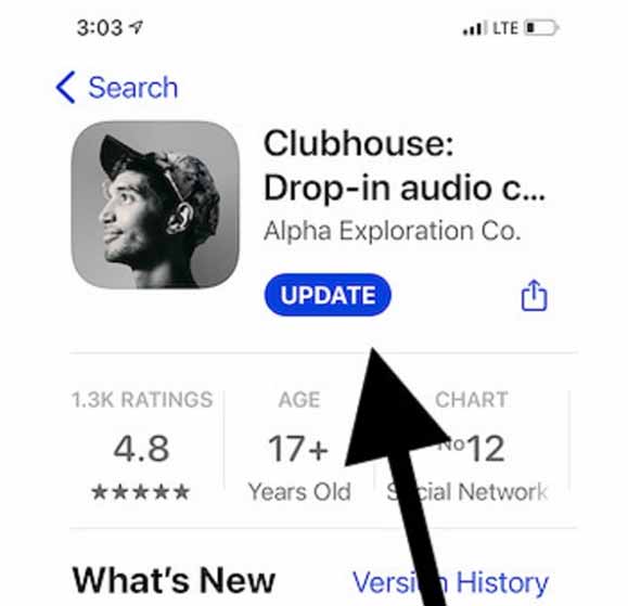 آپدیت برنامه Clubhouse