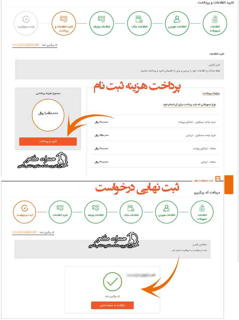 ثبت نهایی درخواست وام مسکن