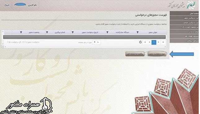 ثبت درخواست مجوز در سایت g4b.ir