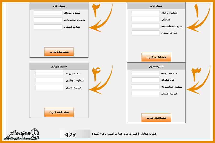 ویرایش اطلاعات کارت ورود به جلسه کنکور سراسری
