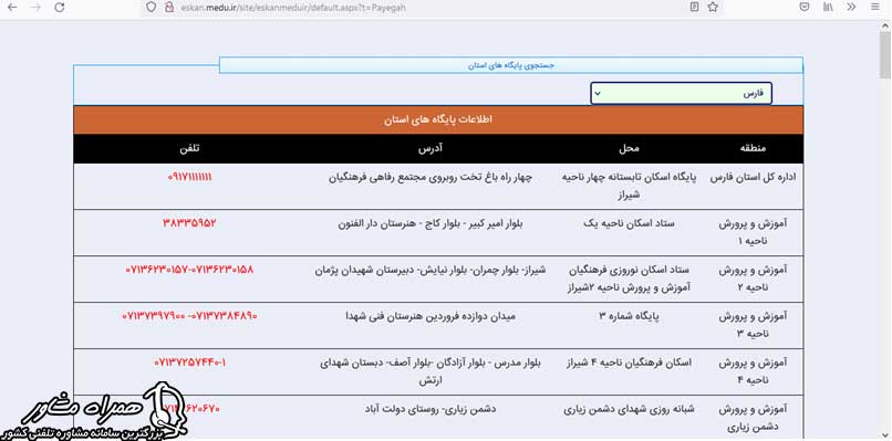 پایگاه های اسکان فرهنگیان