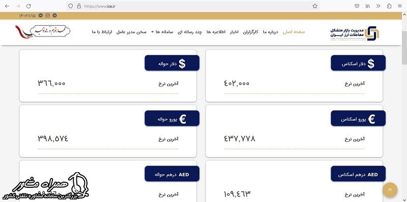مشاهده آنلاین نرخ دلار در سامانه مربوطه