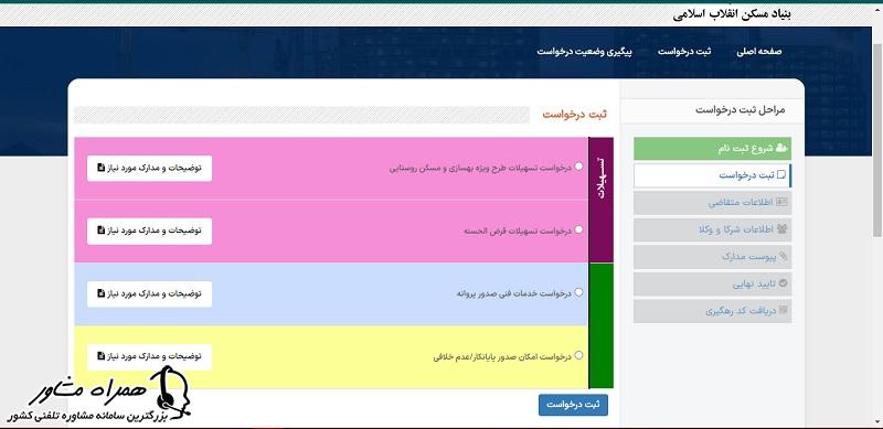 تعیین نوع درخواست