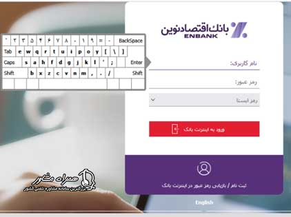 صفحه ورودی اینترنت بانک اقتصاد نوین
