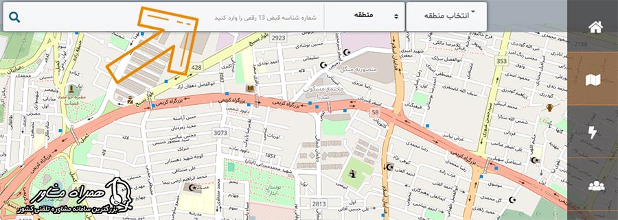 نقشه قطعی برق تهران