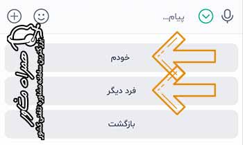 صفحه انتخاب خودم / فرد دیگر